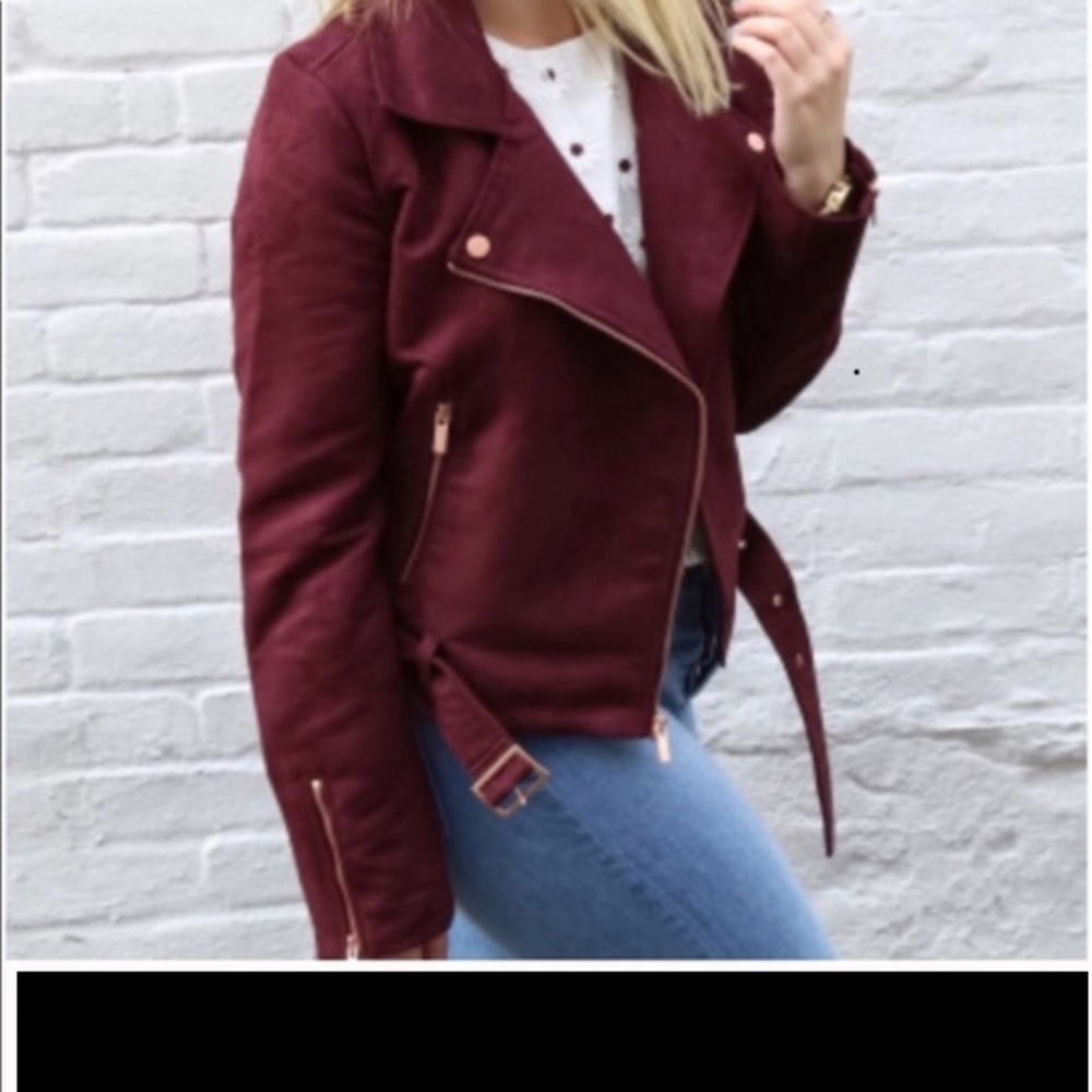 Lauren Conrad Suede Moto Jacket